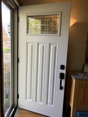 Exterior Front door and storm door install in Attleboro MA