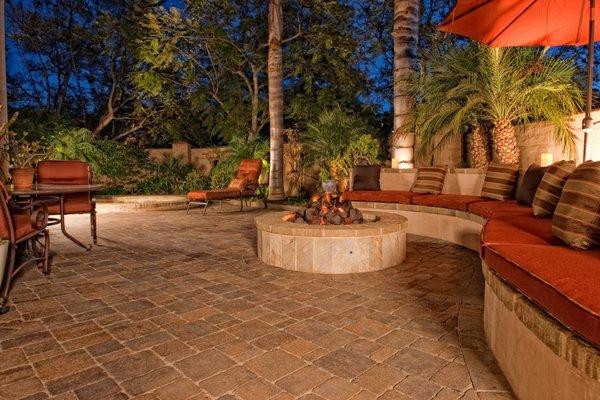 paver patio and fire pit