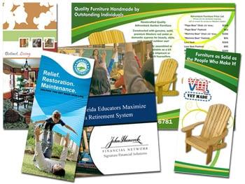 We print all business materials.  Brochures, business cards, invitations, etc.