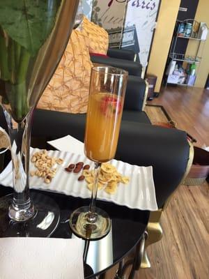 Mimosa, snacks, and relax!