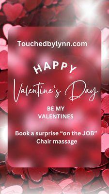 Valentines Day mobile chair massage specials