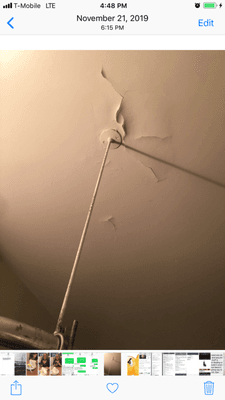 Ceiling cracking after flood above!