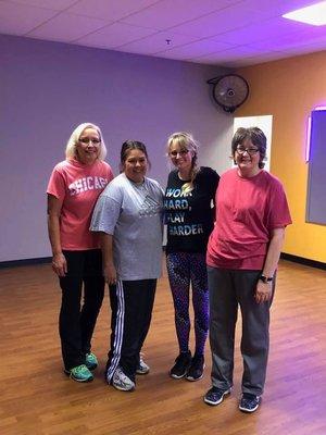 Line Dancing Instructor, Ashley & her regular line dancing partners.