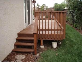 A freshly Pressure Washed & stained deck.