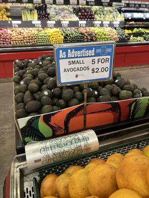 Small avocados for snacks.