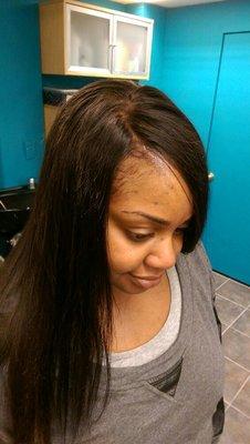 Lace front full head weave