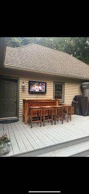 Outdoor bar for private customer