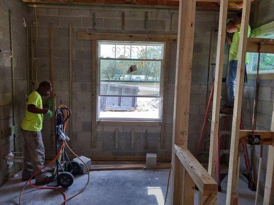 Installing Masonry Block Foam