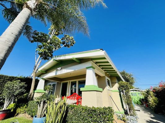 Three color exterior job on a craftsman home in North Park.