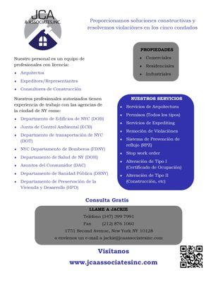 JCA & Associates Inc. ofrece los siguientes servicios