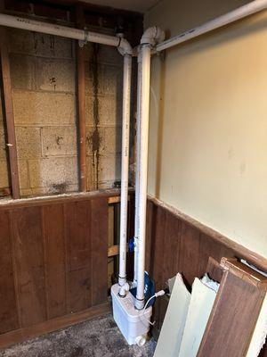 Kitchen sink pump installation