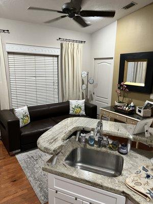 Beautiful Airbnb kitchen and living room