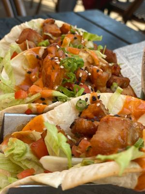 Pork belly tacos