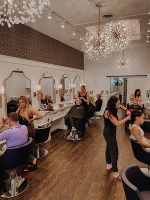 hJEM Beauty Salon floor during business hours