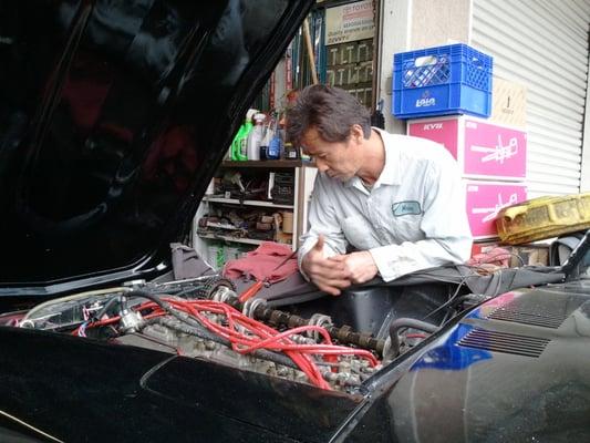 Masa working on '70 240z