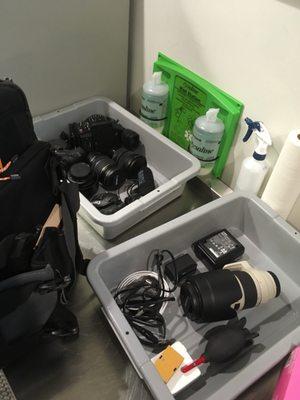 Always fun to see a novice unpack my camera bag!!