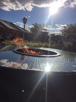 Fire pit to stay warm in the fall.