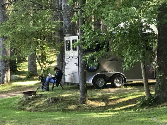 Horse trailer camping without the horse!