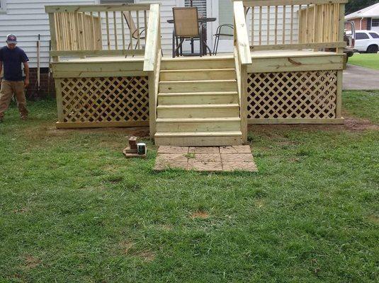 Tore old deck down and replaced with new