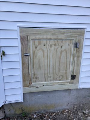 Crawl space door rebuild