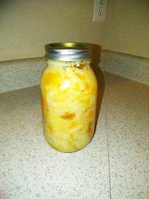 Peach Cobbler Mason Jar