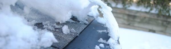 Raindrop Gutter Guard 2 days after 8" of snow w/ heat cable