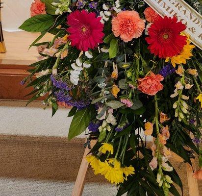 Beautiful sprays for my grandmother's funeral