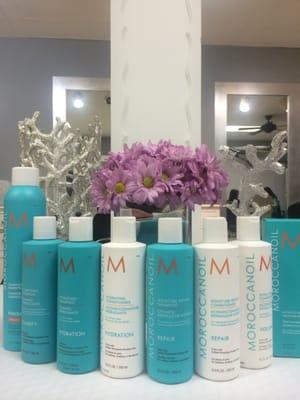 Moroccan oil, we shampoo with only the best products