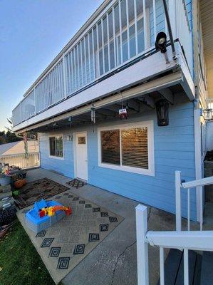 Remodel of 1950's apartments. New LP siding, trim and paint.