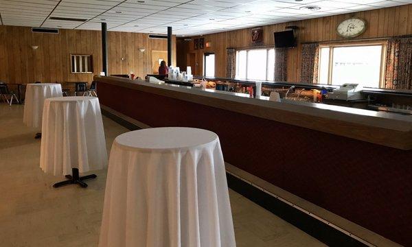 Bar area in wedding hall