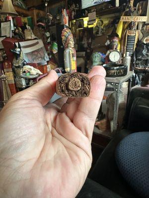 One of the distinguishing features of The Trading Post Cigars is its custom, handmade cigar--La Hoja de Rosalia Entubar.