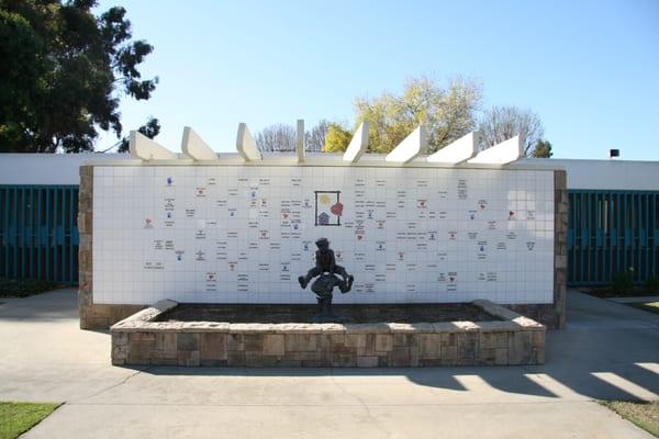 Tile Wall in front of Administratioin building