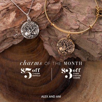 Receive $5 off the September Charm of the Month: Tree of Life or $3 off the September Necklace Charm of the Month: Tree of Life