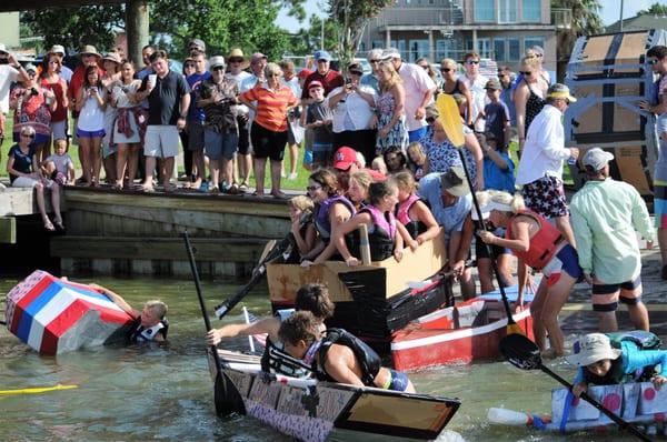 Annual 4th of July Cardboard Boat Race.