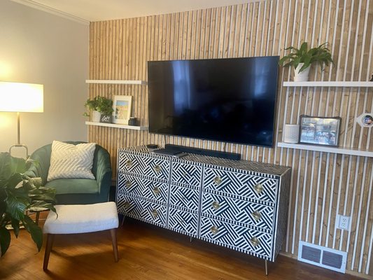 Wood Slat Accent Wall