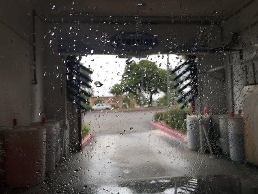 Anybody else for  a car wash in the rain?