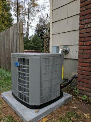 American Standard condenser installed by Copperhead in October 2017.