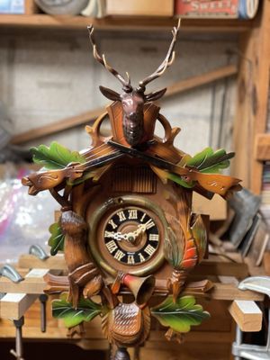 We specialize in Cuckoo Clocks. We do more of these that any other clocks.