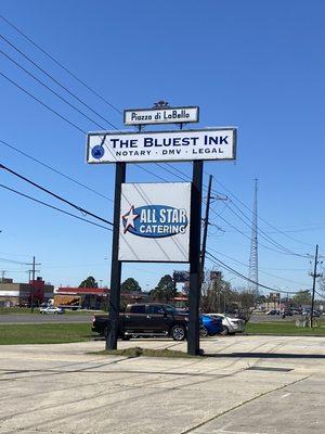 The Bluest Ink LLC sign