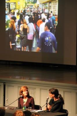 Jeanne Gang and Amale Andraos discuss Gang's work following a lecture