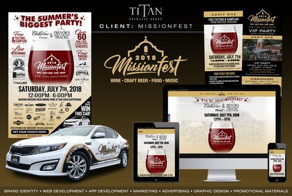 Worked with MISSIONFEST to create their branding, web presence, marketing strategy and collateral, ticket design, car wrap design and more