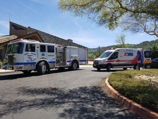 Engine 30 and AMR on a medical