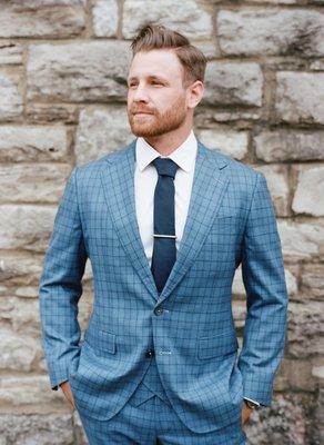 Custom wedding suit