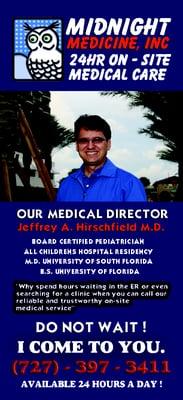 You want the Best Pediatrician to take care of your children. Meet Jeffrey A Hirschfield MD rated 5-Star on the web!  (727) 851-6160