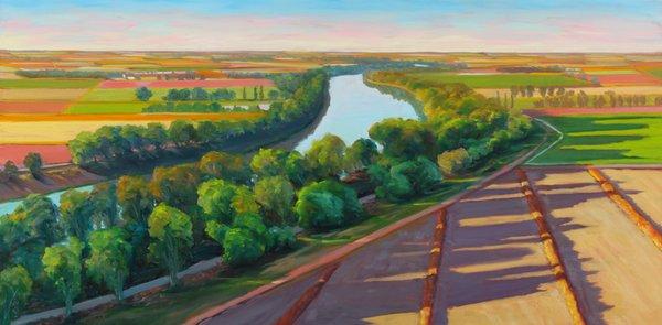 Big River Valley Oil on canvas 24x48 2017