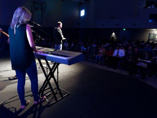 View from the stage after message