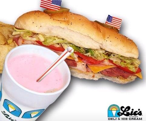 Fresh deli sandwiches on just baked bread & old fashioned hand dipped milkshakes, yum! Locally family owned since 1950.