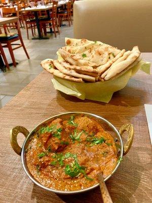 Basket of Breads, Chicken tiki masala