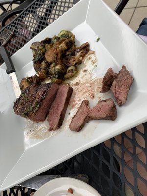 8 oz. Ribeye FILET with brussels