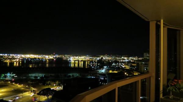 Evening view from One Waterfront Tower, Honolulu